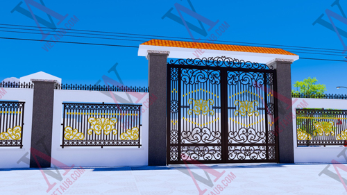Cửa Cổng Sắt 4 Cánh Đẹp Tại Cà Mau Uy Tín Giá Rẻ